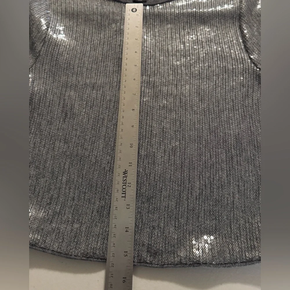 Christian Lacroix Women Grey Wide Leg Pants and Sequin Top, Two pieces set. M - Picture 14 of 16